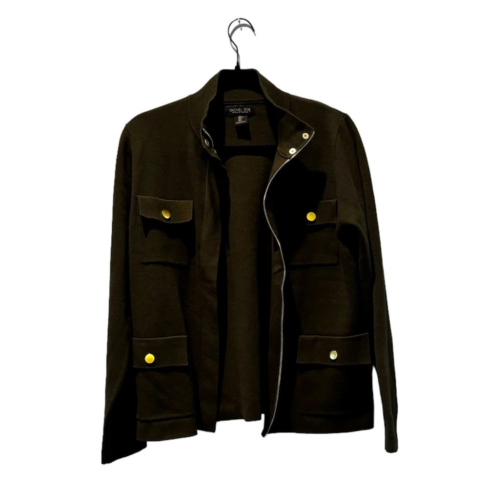 Rachel Zoe Utility Jacket | Olive Green | Size L - Picture 1 of 9